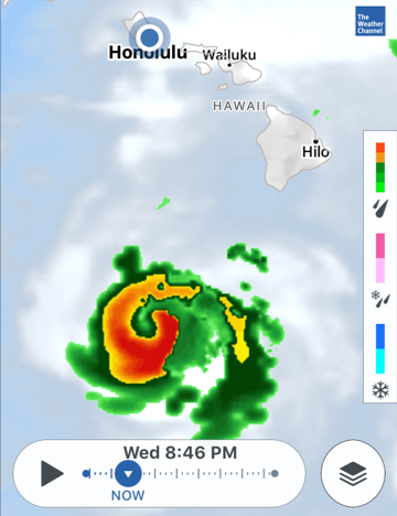 Satellite and Radar of Hurricane Hector